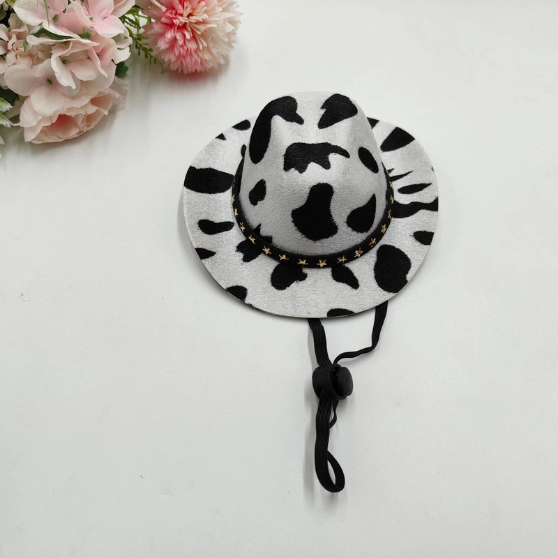 Cowboy Style Nonwoven Solid Color Pet Hat
