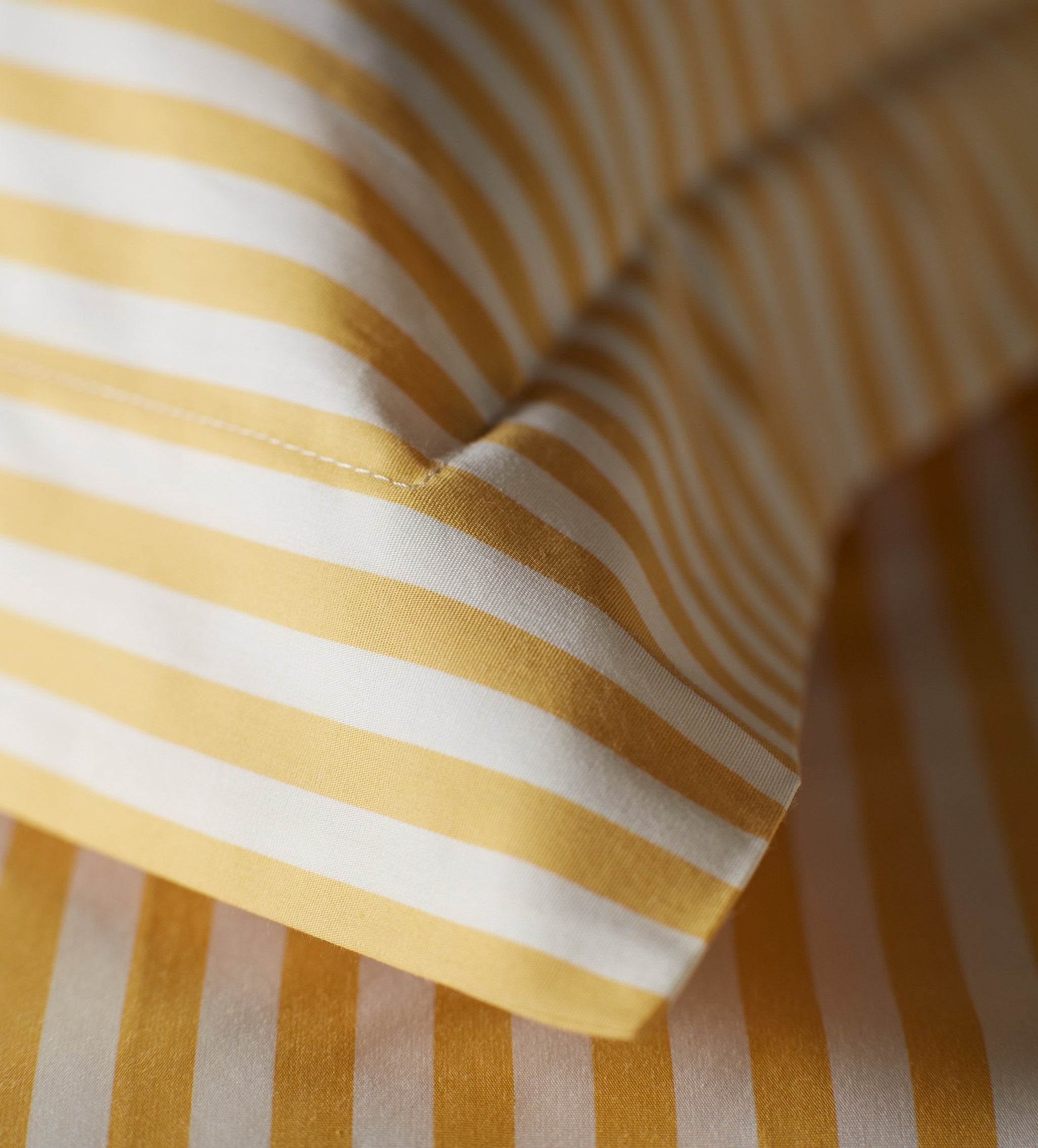 Yellow Betsy Stripe 100% Organic Cotton Pillowcase