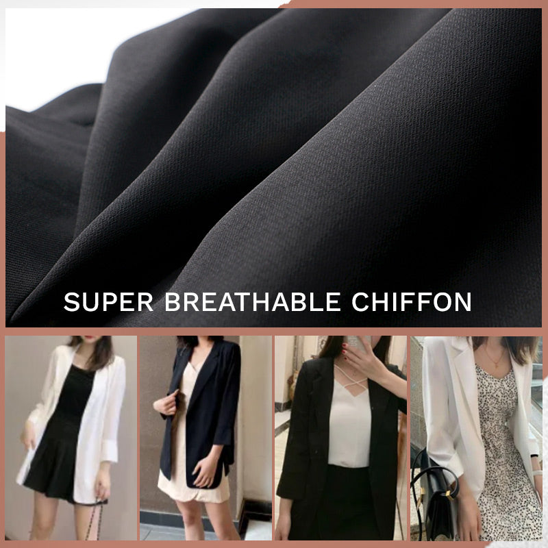 🎁Big sale 2024🎁💥Super Breathable Sun Protection Chiffon Suit Jacket