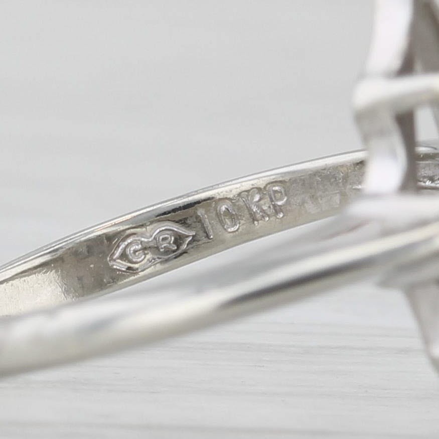 0.33ctw Diamnd Cluster Ring 10k White Gold Size 3