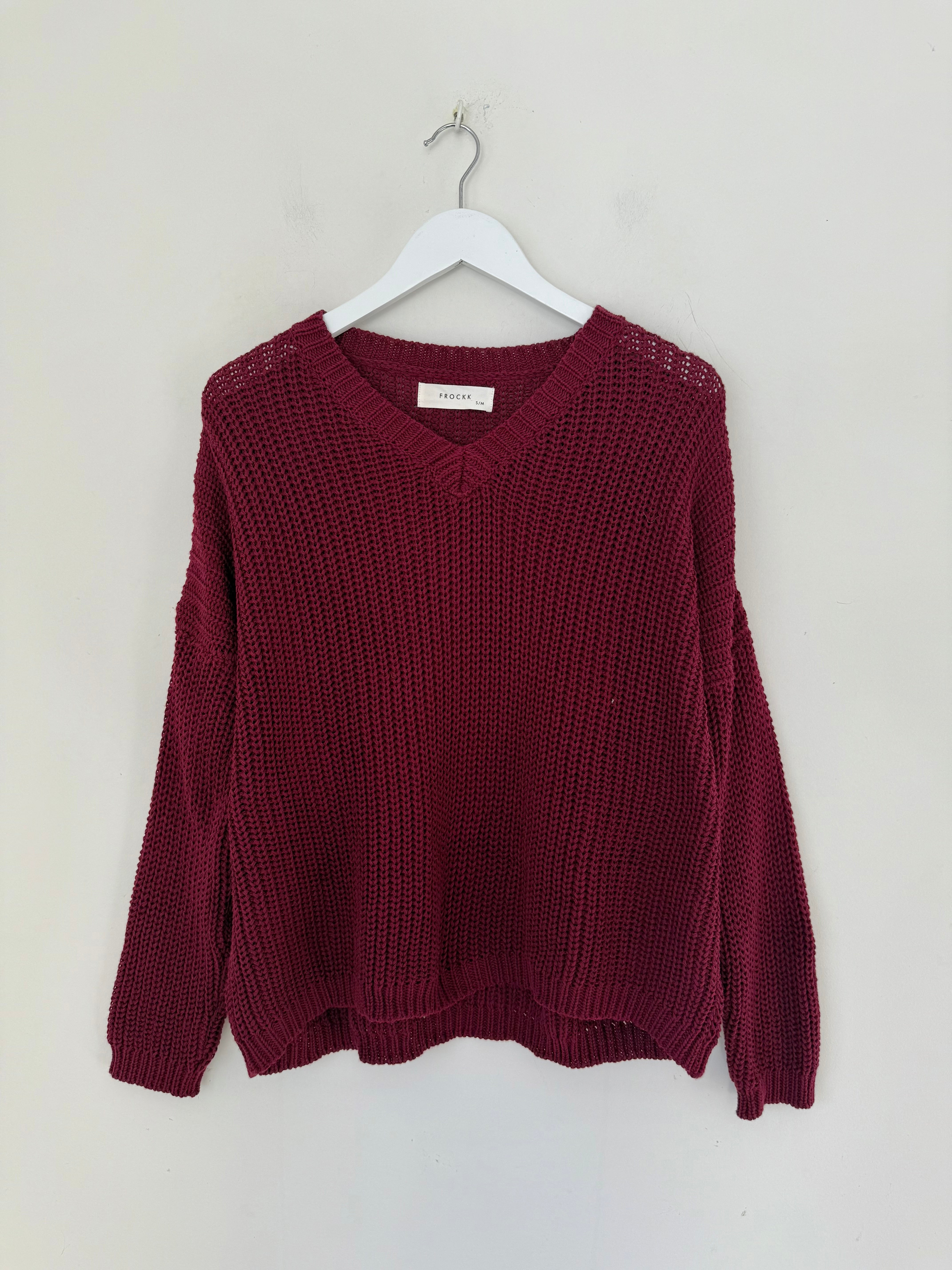 jasper cotton knit - merlot