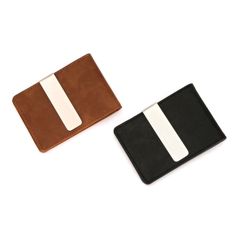 Men's Solid Color Pu Leather Flip Cover Wallets