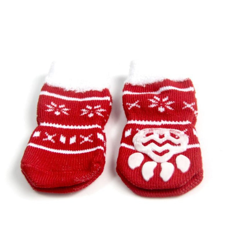 Red Warm Socks For Dog