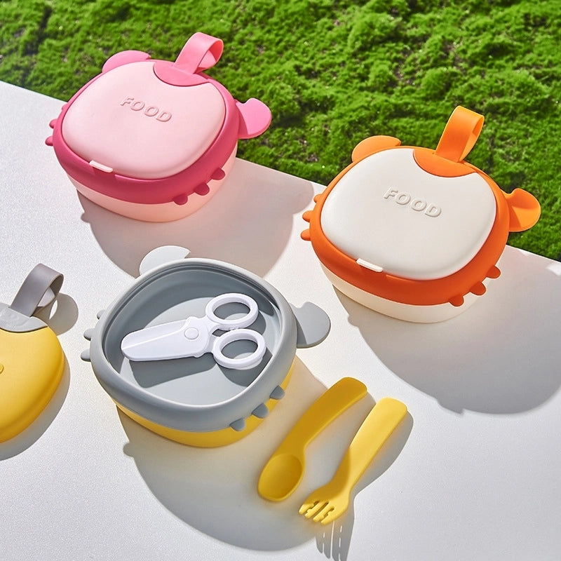 Baby Food Supplement Bowl For Baby Children Multi-functional Portable Drop-resistant Eating Bowl Baby Tableware Set Box