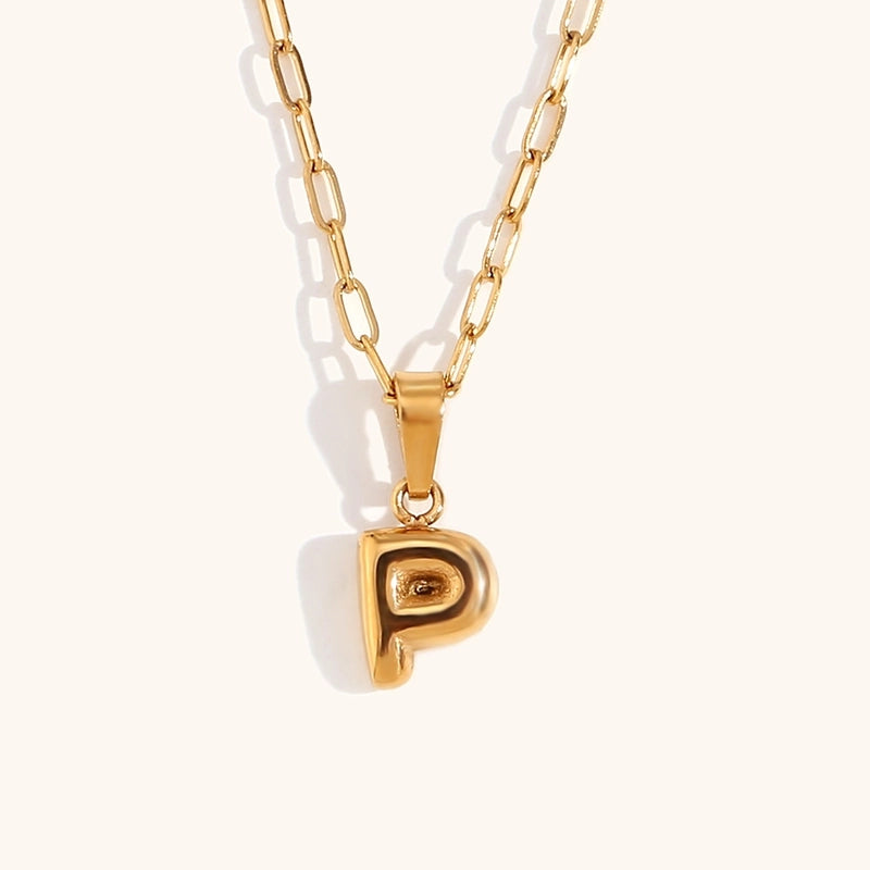 Minimalist Commute Letter Stainless Steel Titanium Steel Plating Gold Plated Pendant Necklace