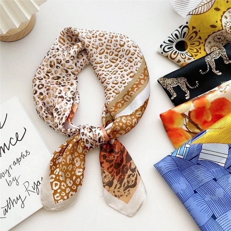Women's Fashion Leopard Polyester Printing Polyester Scarves