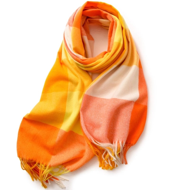 Women's Minimalist Color Block Polyester Printing Scarf