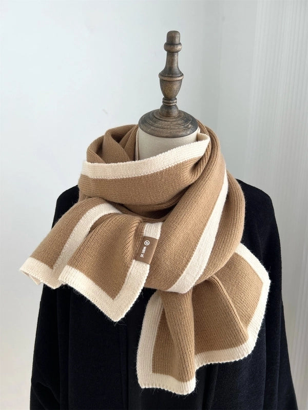 Women's Basic  Color Block Knit Scarf