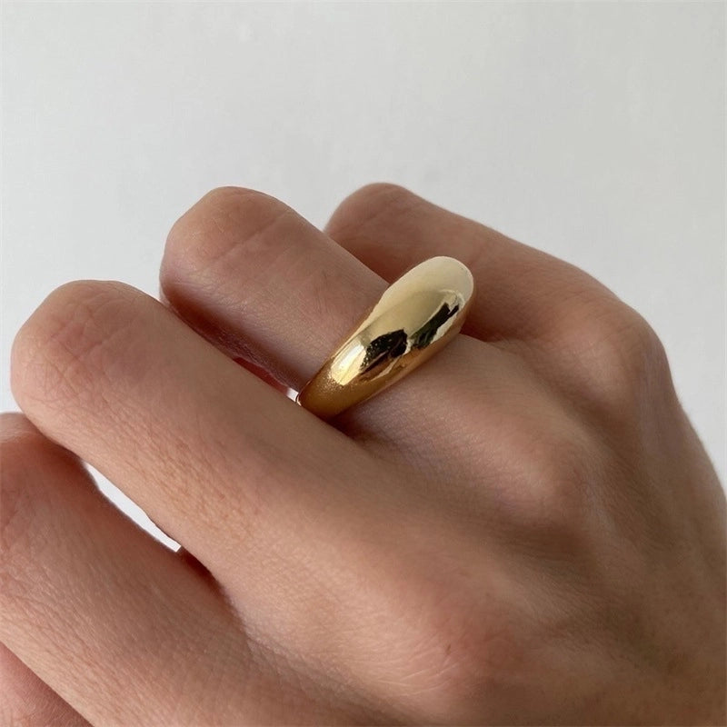 Simple Stainless Steel Simple Fashion Solid Color Ring