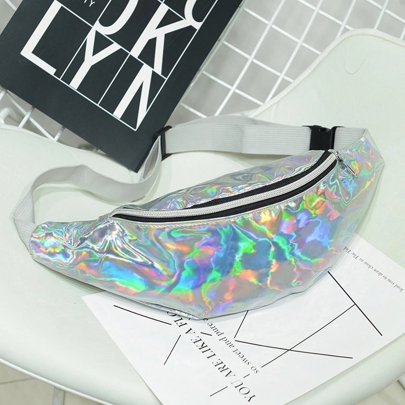Women's Streetwear Solid Color Pvc Waist Bags