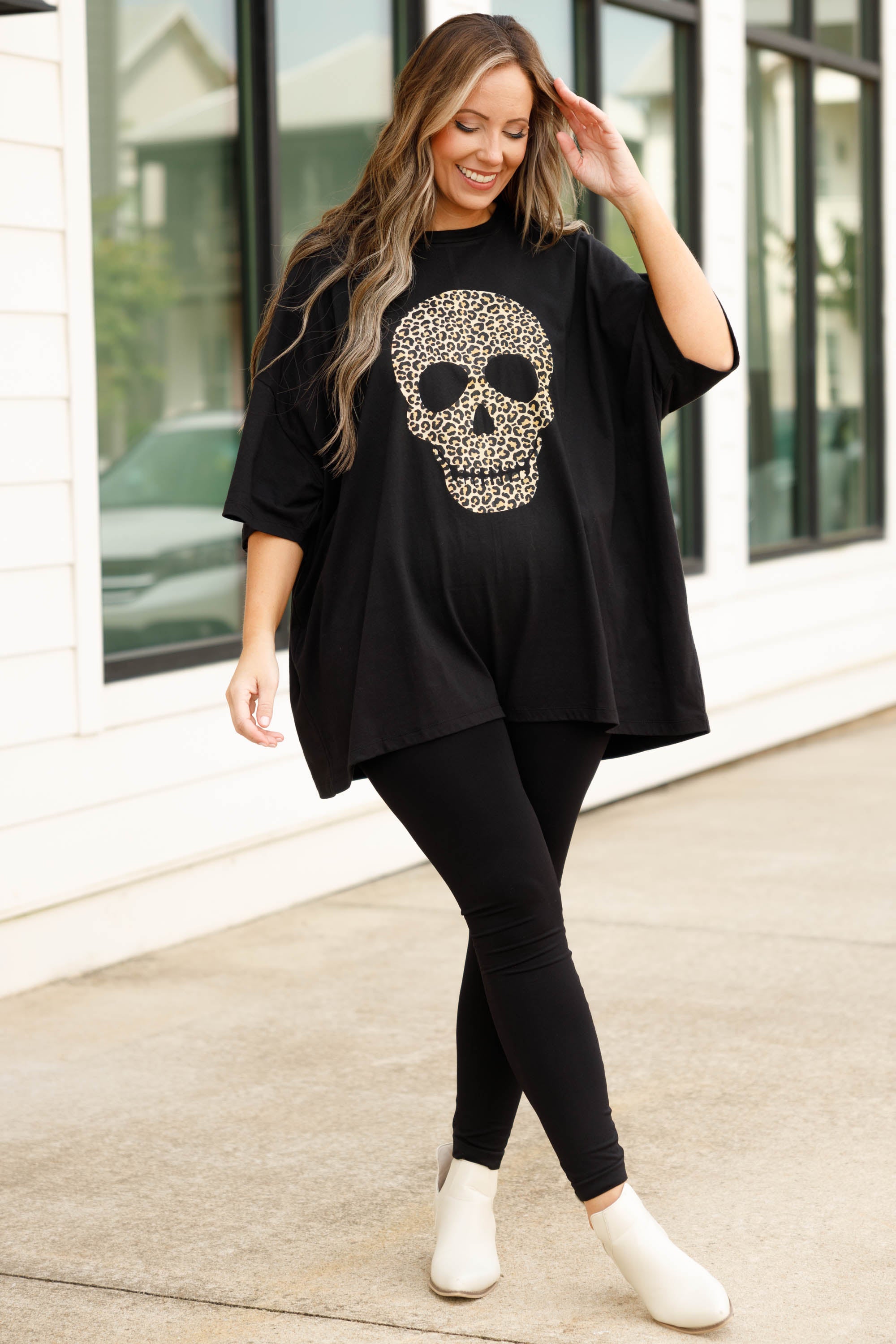 Bone To Be Wild Boyfriend Tee. Black