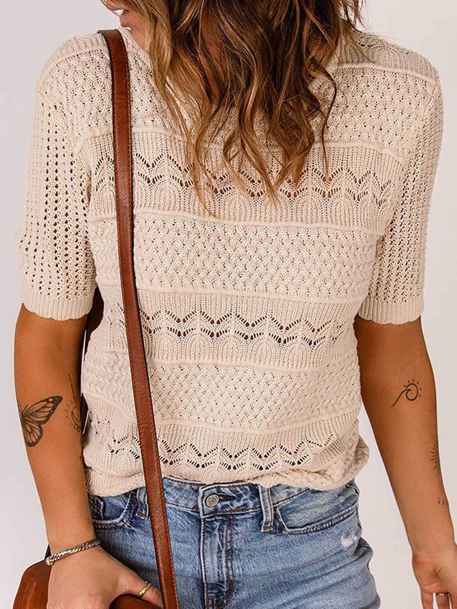 Round neck pullover bottom shirt