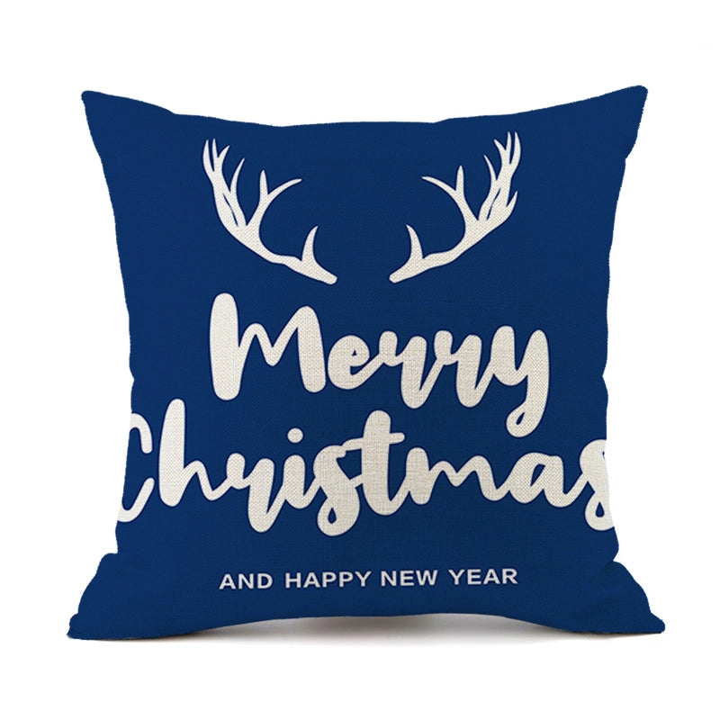 Christmas Casual Classical Vacation Snowflake Linen Pillow Cases Couch & Sofa Decor