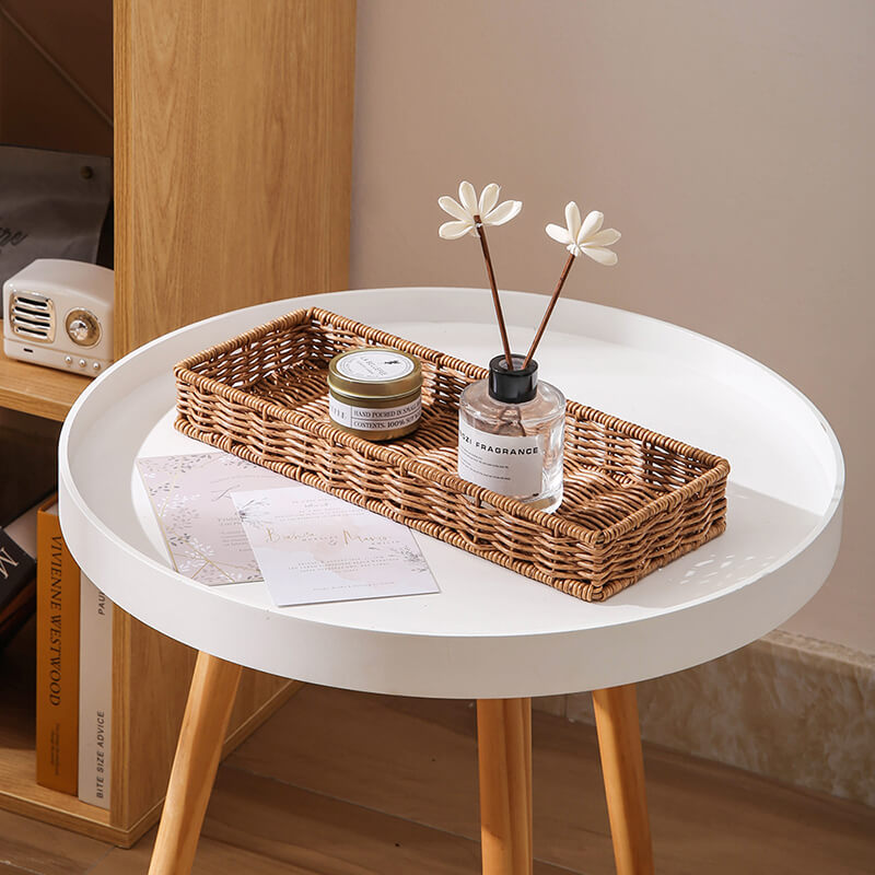 Imitation rattan tray