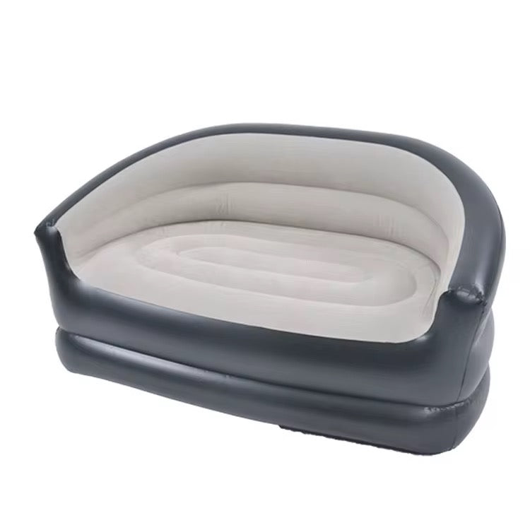 Inflatable 2 Seater Couch Blow Up Air Sofa with Comfort Flocked Surface for Indoor/Outdoor. Camping. Living Room