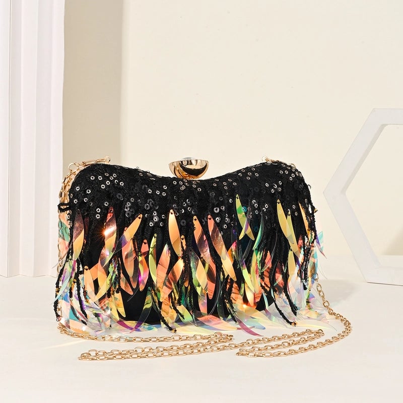 Polyester Geometric Sequins Rhinestone Square Evening Bags