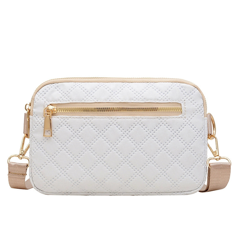 Women's Small Nylon Solid Color Basic Classic Style Square Zipper Fanny Pack