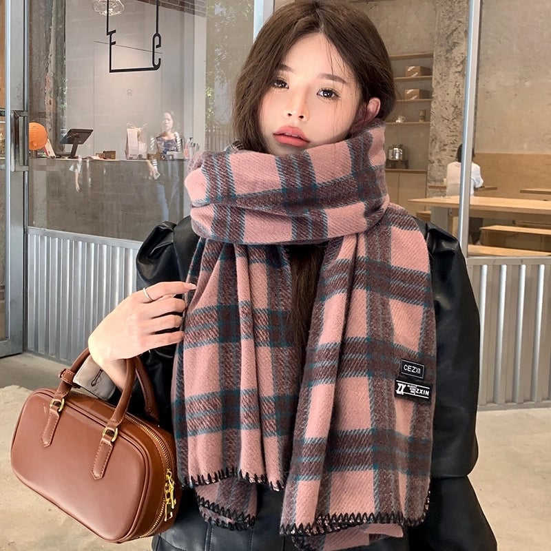 Unisex Vintage Style Classic Style Lattice Polyester Scarf