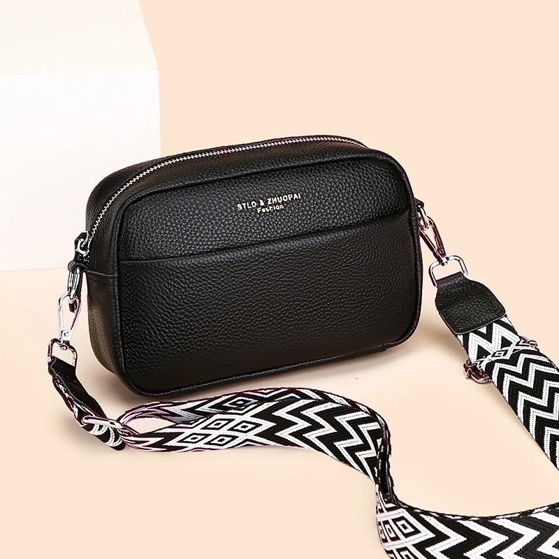 Women's Small All Seasons Leather Elegant Streetwear Square Bag