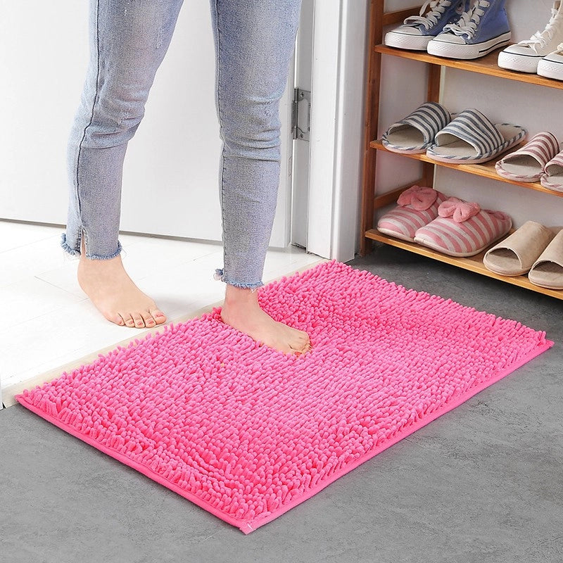Floor Mats Chenille Floor Mats Bedroom Kitchen Living Room Carpet Bathroom Door Absorbent Anti-Slip Floor Mats Foot Mats