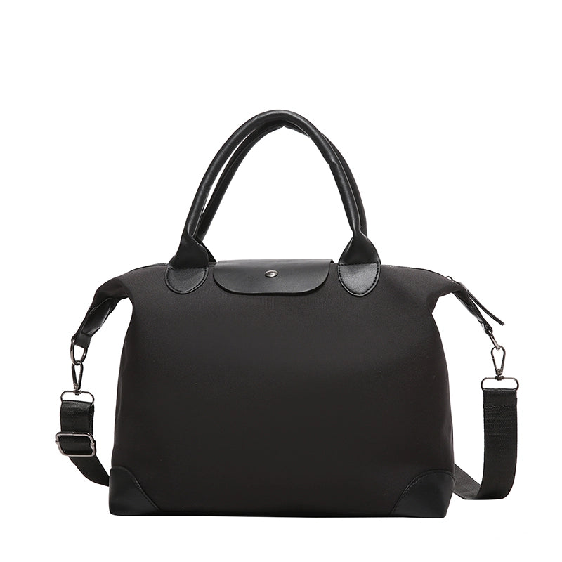 Women's Large Pu Leather Solid Color Basic Classic Style Square Zipper Travel Bag