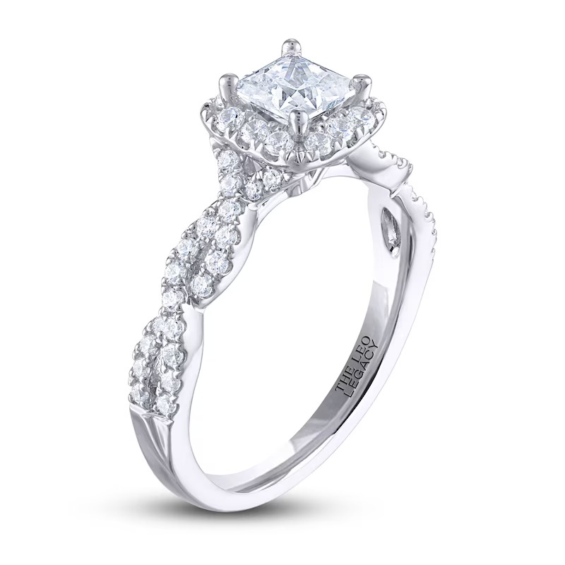 THE LEO Legacy Lab-Grown Diamond Princess-Cut Engagement Ring 1-1/6 ct tw 14K White Gold