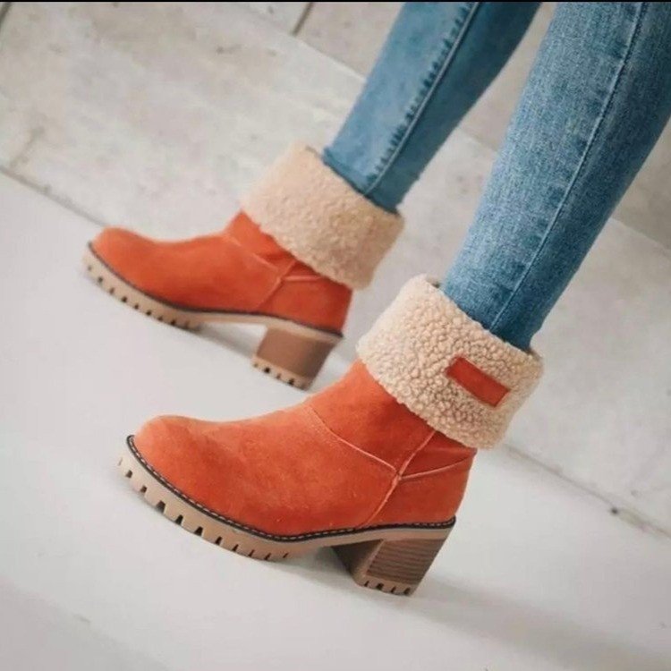 Women's Block Heel Snow Boots