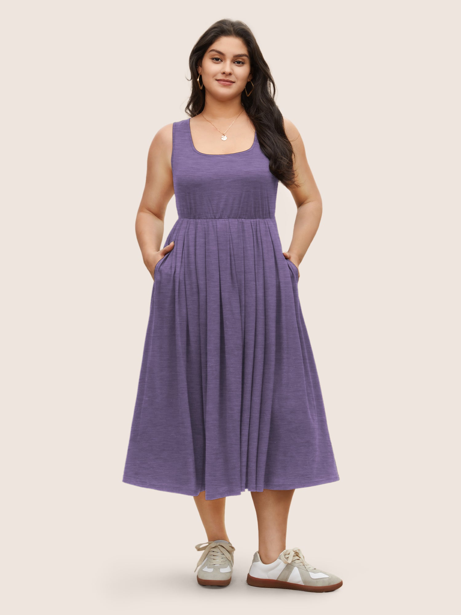 Supersoft Essentials Solid Gathered Tank Dress