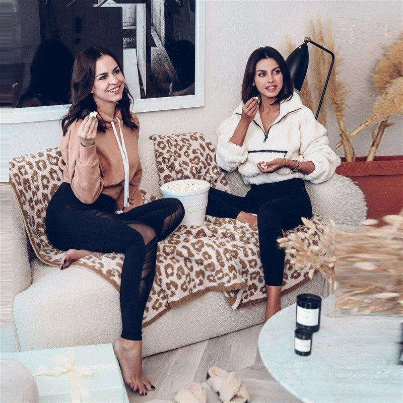Casual Leopard Polyester Blanket Couch & Sofa Decor