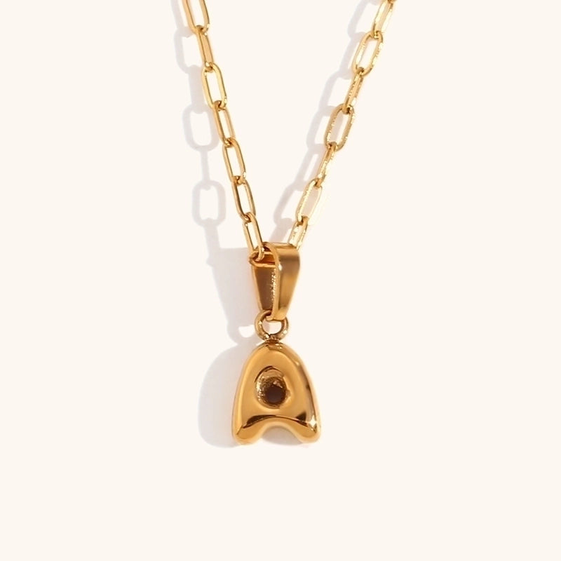 Minimalist Commute Letter Stainless Steel Titanium Steel Plating Gold Plated Pendant Necklace