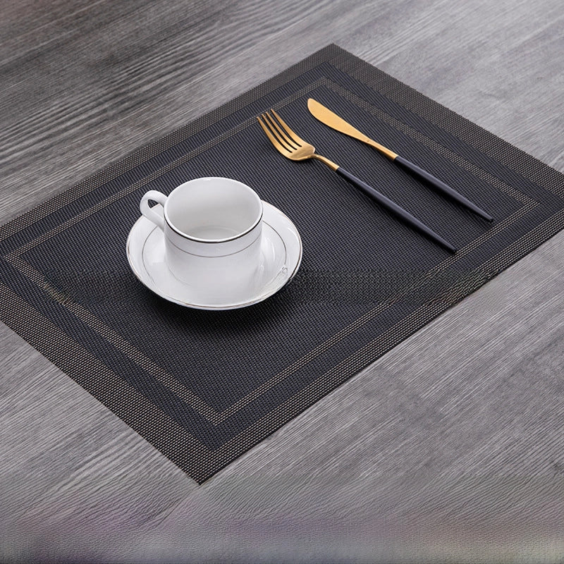 Chuangmu Placemat Western Placemat Environmentally Friendly PVC Woven Double Frame Dining Table Insulation Mat Household Hotel Tableware Mat