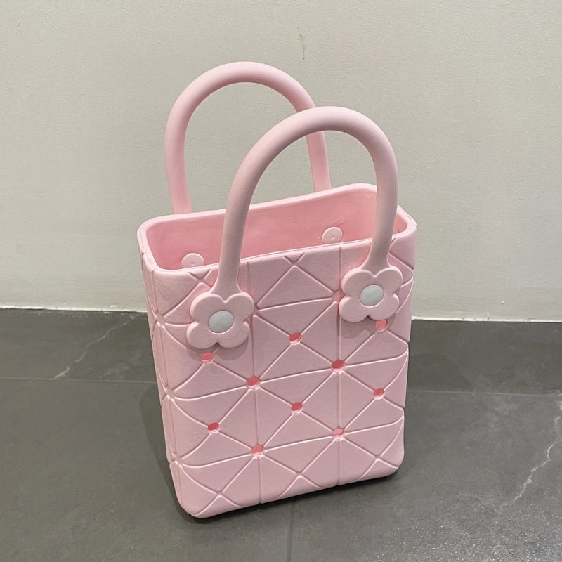 Women's EVA Solid Color Basic Square Open Handbag