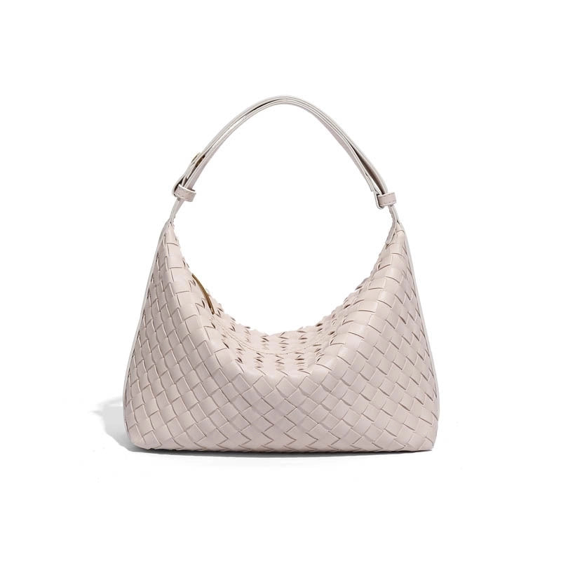 Women's Medium Pu Leather Solid Color Elegant Streetwear Dumpling Shape Zipper Shoulder Bag