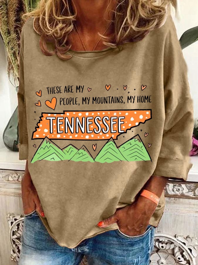 Women's Helen of Tennessee Storm Print Casual Sweatshirt