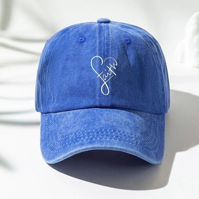 Unisex Preppy Style Minimalist Streetwear Letter Printing Wide Eaves Baseball Cap