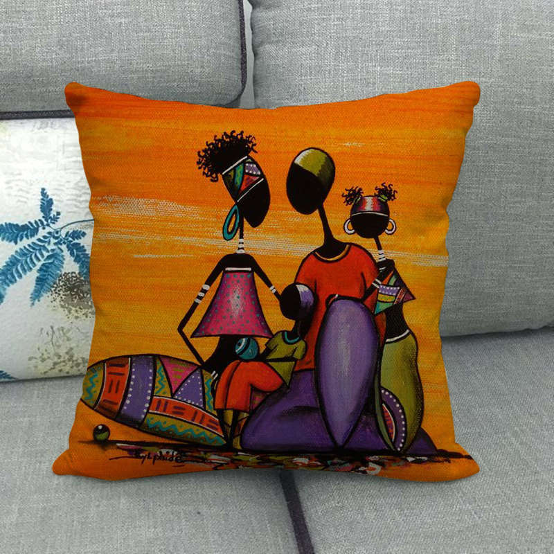 18 African Woman Home Decor Pillow Case Gallery Exotic Restaurant Cushion Cover