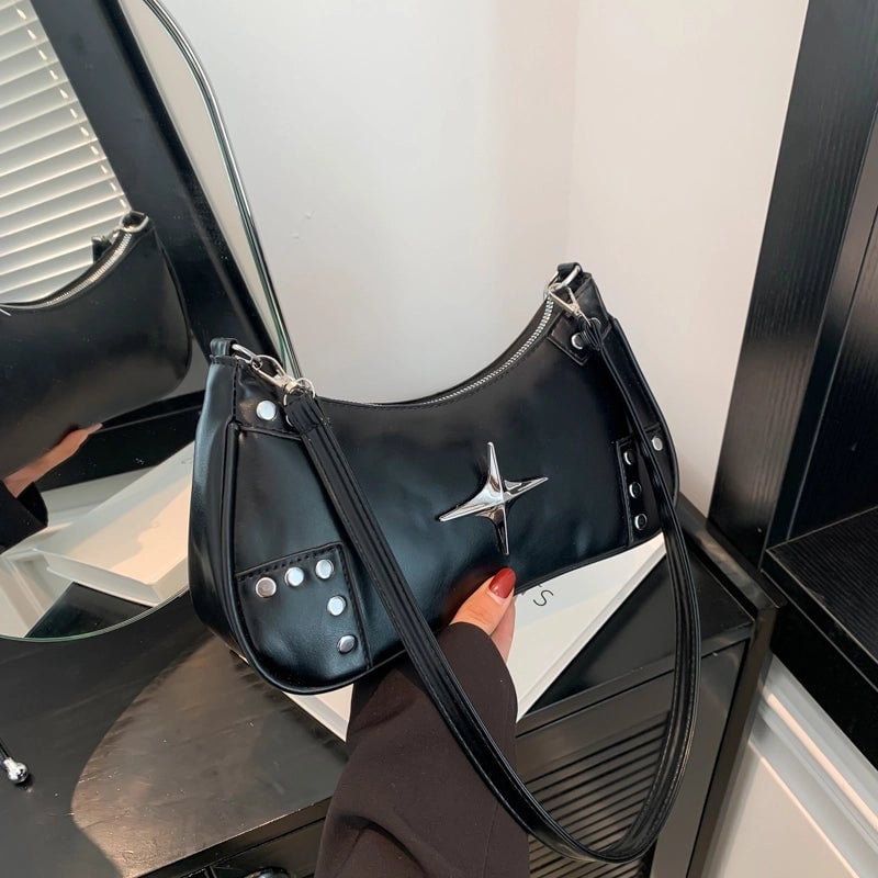 Women's Classic Style Streetwear Solid Color Pu Leather Shopping Bags