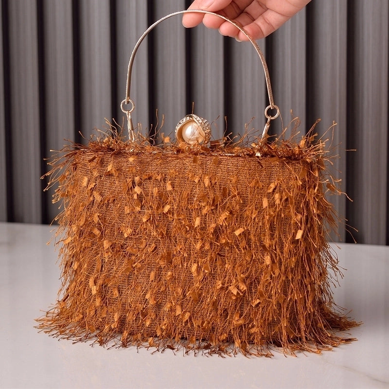 Women's Polyester Solid Color Vintage Style Classic Style Square Lock Clasp Handbag Evening Bag