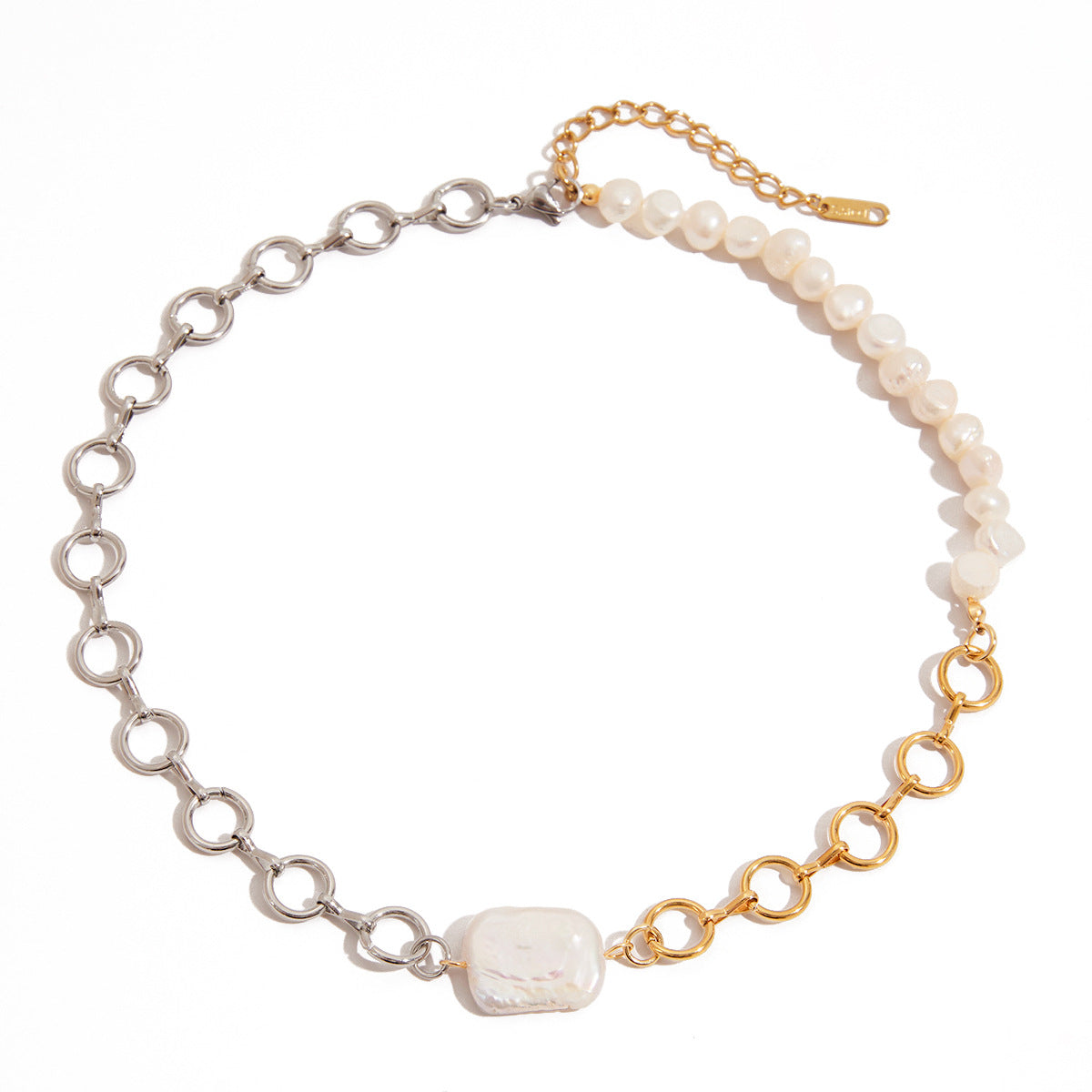 Pearl Necklace Clavicle Chain Stainless Steel Necklace 18K Gold Titanium Steel