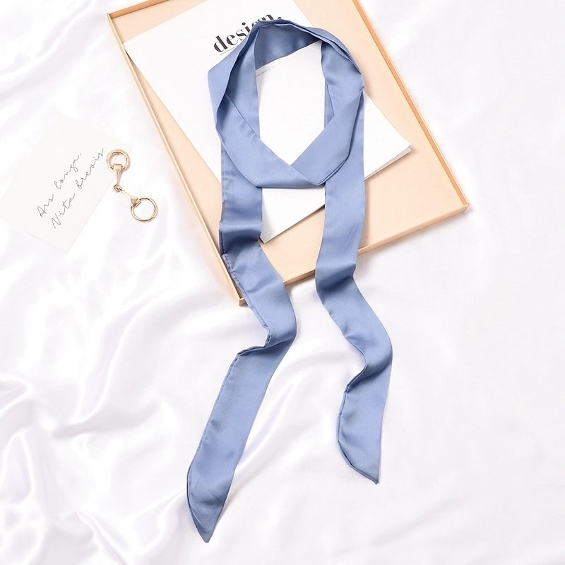 Women's Fashion Solid Color Satin Silk Scarves
