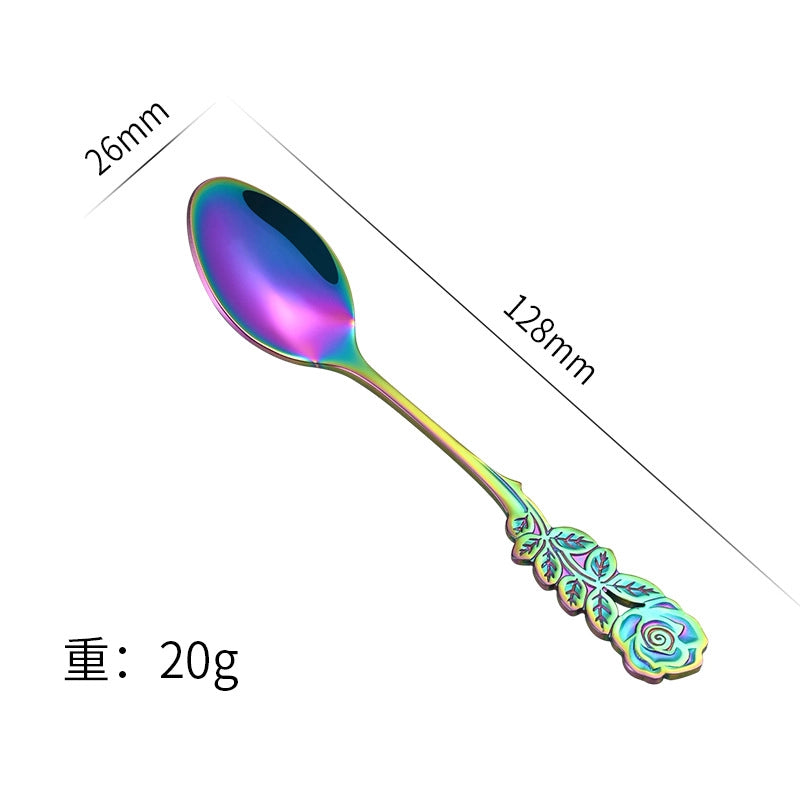 Casual Elegant Glam Flower Stainless Steel Spoon 1 Piece