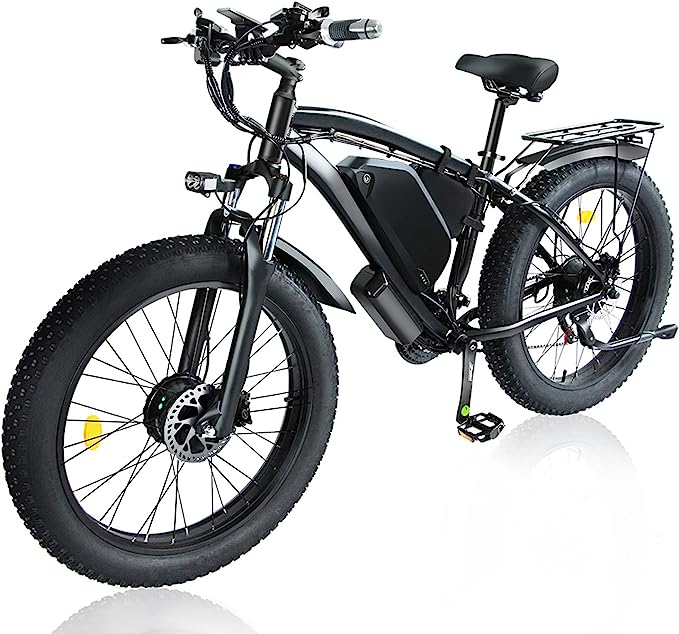 ✨Wide tire electric bike with 1000W 48V/17.5Ah removable battery 31MPH✨