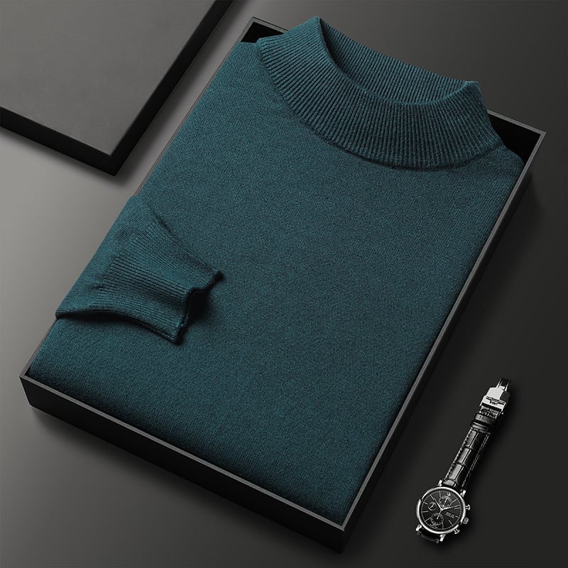 Men's Solid Color Turtleneck Sweater