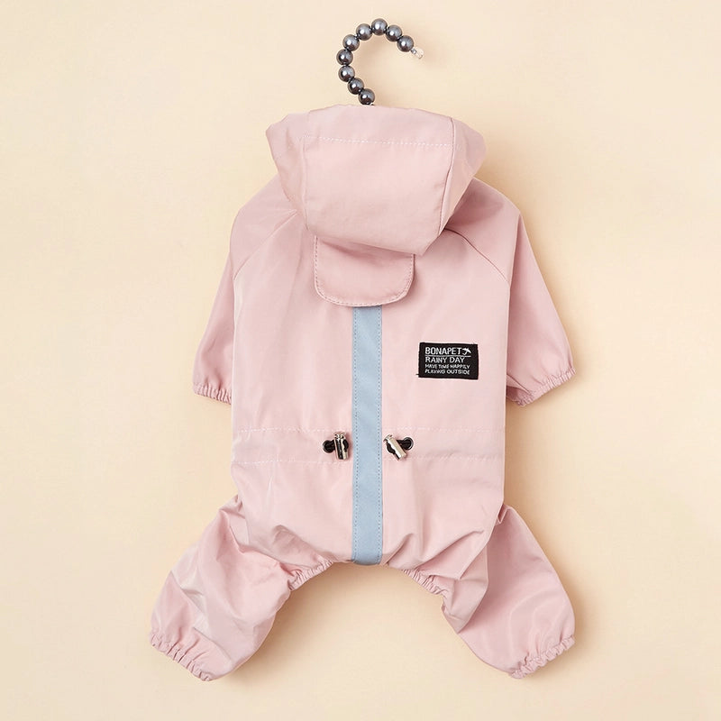 Pet New Dog Four-leg Raincoat Cat And Dog Universal Waterproof Reflective Clothes Open Traction Mouth Raincoat