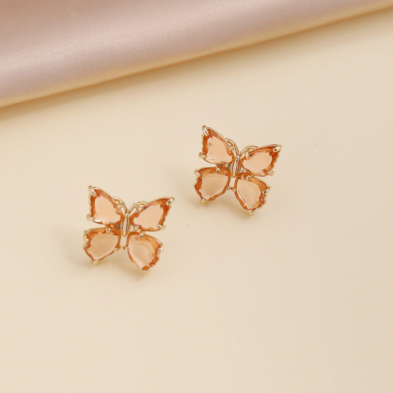 Women Butterfly Alloy Electroplating Necklaces