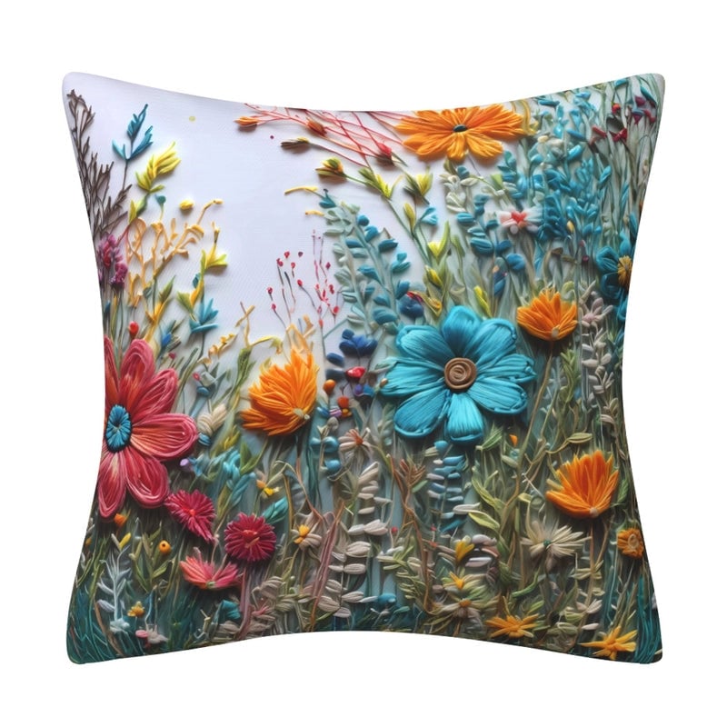 Elegant Classical Minimalist Floral Polyester Pillow Cases Couch & Sofa Decor