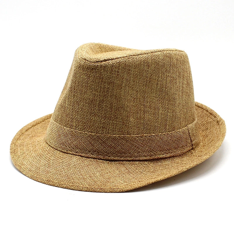 New Black And White Korean Style Summer Unisex Hat Top Hat British Gentleman Hat Jazz Cowboy Sun Hat