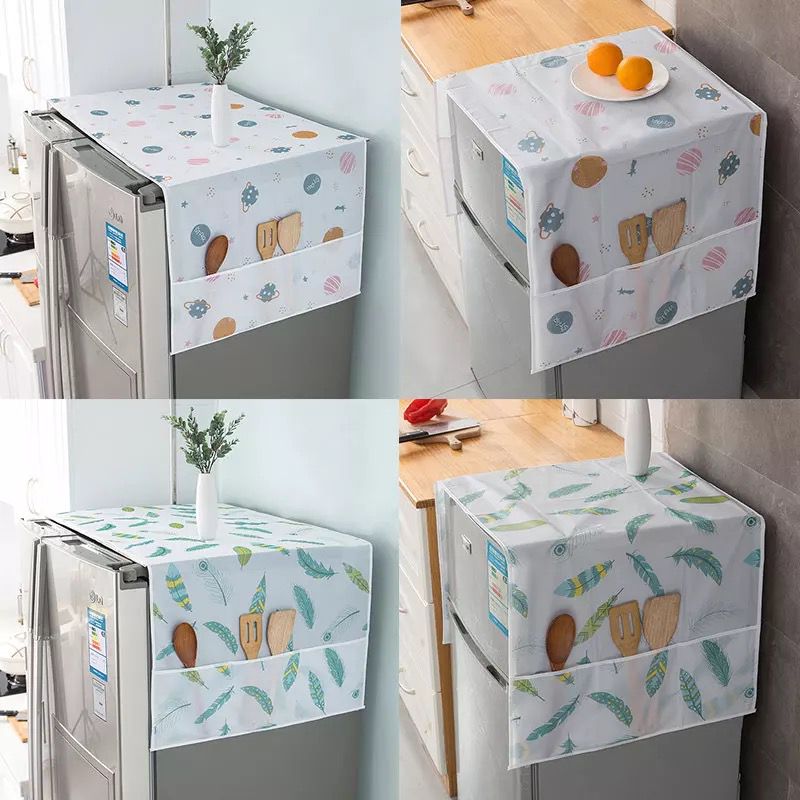 DUSTPROOF FRIDGE COVER WITH POCKETS