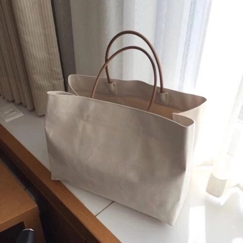 Women's Vacation Solid Color Canvas Shopping Bags