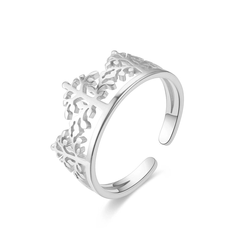 Heart Titanium Steel 18K Gold Plated Carving